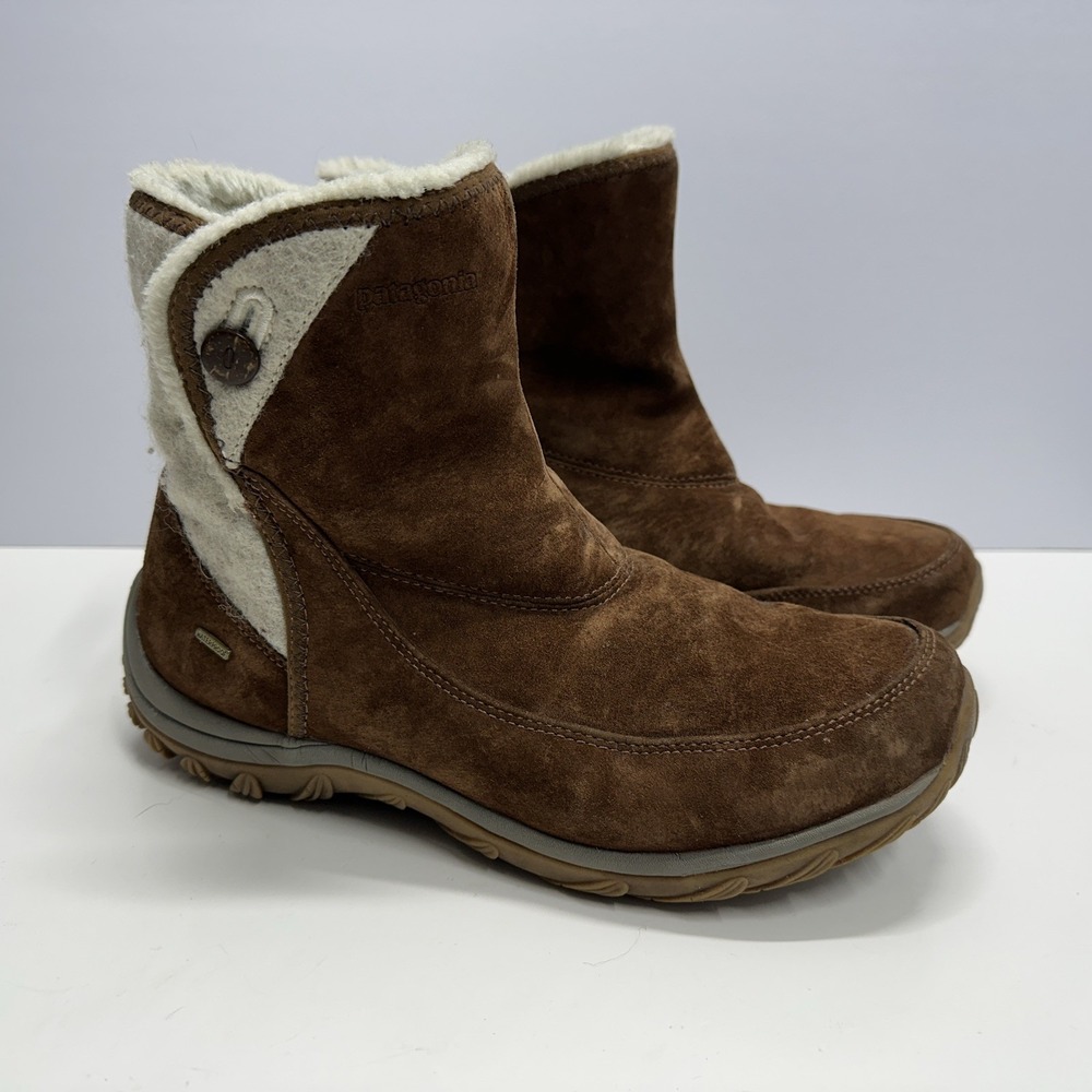 Patagonia Women's 9 Attlee Snap Dried Vanilla Insulated Primaloft Polartec Boots